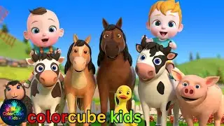 Moo Moo 🐄 Oink Oink 🐷 | 3D Animal Sounds Farm Song 🎶 | Learn & Sing Along Nursery Rhymes for Kids