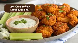 Low-Carb Buffalo Cauliflower Bites | Spicy, Crispy & Keto-Friendly!