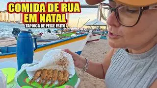 COMIDAS DE RUA EM NATAL, NO RN -  PROVAMOS SORVETE DE COCO NO COCO E PEIXE FRITO COM TAPIOCA #Vlog