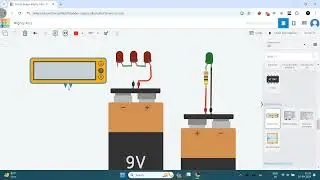 how to connect LED with 9 volt battery resistor Ampmeter LED 9 volt battery connection tutorial 2