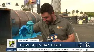 Mr. Beast offsite at Comic-Con 2024 features slime tanks filled with toys