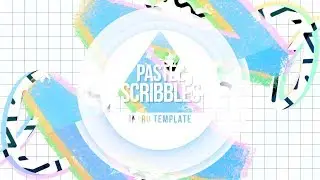 PASTEL SCRIBBLES INTRO TEMPLATE (NO TEXT)