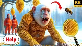 Poor Monkey Rescue 😭 | Please Help Me🙏 | Animal Story#animation #help #ai#aivideo#cartoon #yt 