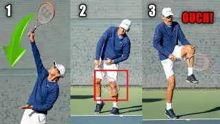Why Do You Keep Hitting Your Leg On Your Serve? | Tennis Serve Lesson