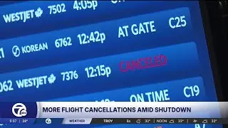 More flight cancellations in Detroit amid government shutdown