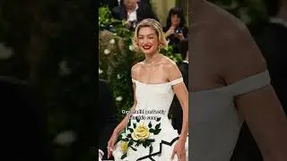 Gigi Hadid looks stunning at the Met Gala Red Carpet💛 #gigihadid #metgala