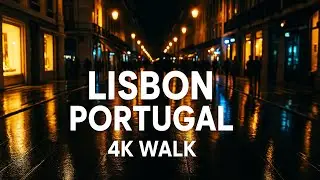 Lisbon 4K Night Walk &ndash; Warm Evening Glow, Quiet Streets & Realistic Urban Ambience