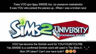 Sway by The Perishers Simlish Version (Simlish Lyrics & English Lyrics)