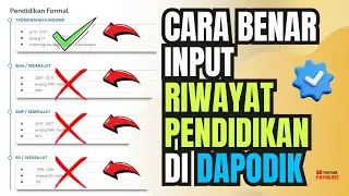 Cara Benar Input Riwayat Pendidikan SD Hingga S1 Pada Aplikasi Dapodik
