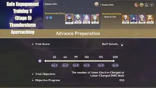 Genshin Impact | Safe Engagement Training V, Thunderstorm Approaching Stage 5 Lv. 6 Buff 4000 Points