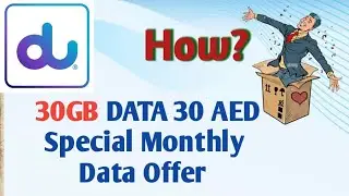Du 30GB for 30AED Only Monthly | Du monthly Special Data Offer 30 GB 30 aed