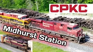 Midhurst Station for CPKC #119 on a nice sunny day. Short fly-over of the yard at the end. #trains