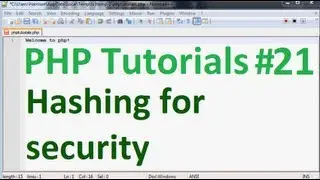 Basic PHP Programming Tutorial 21: MD5 Hashing For Security