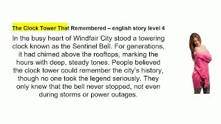The Clock Tower That Remembered &ndash; english story level 4