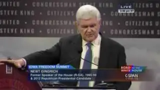 &bull; Newt Gingrich &bull; Iowa Freedom Summit &bull; 1/24/15 &bull;