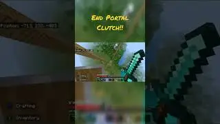 Minecraft End Portal Escape Clutch! #minecraftshorts #minecraft