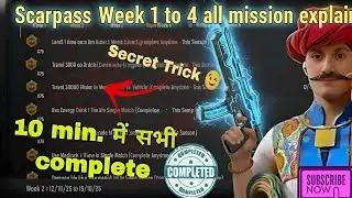 Complete all Scarpass Mission | Scarpass Week 1 to 4 All Missions Easy Complete | Scarfall 2.0 