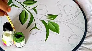 Beautiful Bedsheet Painting Design Easy Fabric PaintingTutorial How to Paint Fabric Painting at Home