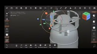 3D Gas Cylinder Model | Realistic Industrial Design by using nomad sculpt in android smartphone(LPG)