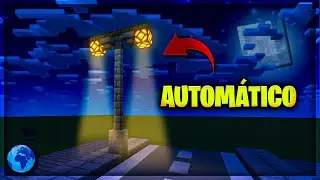 ✔️COMO FAZER UM POSTE DE LUZ AUTOMÁTICO NO MINECRAFT🌍