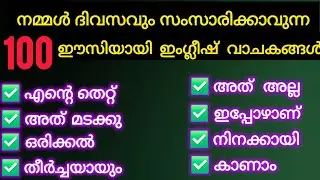 100 Daily using english simple sentences.