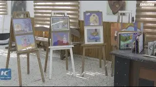 Gazan artist creates visual world for blind children using relief art