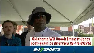 Oklahoma WR Coach Emmett Jones post-practice interview (Fall Camp) - 8/19/2025