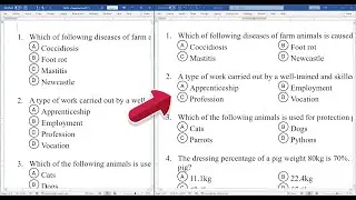 Упорядочить варианты вопросов с множественным выбором (MCQ) в Microsoft Word | Слева направо