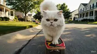 #cat skateboarding #cute cat#animal lover#support