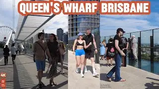 [4k] Explore Brisbane's Newly Opened Bridge and Queen's Wharf Tuesday 24 Sep 2024 | QLD | Australia