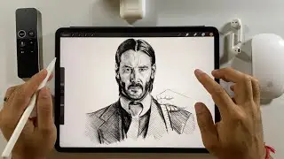 Drawing JOHN WICK on iPad Pro | suriel art