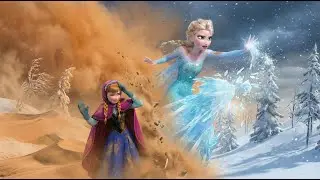 Elsa Unleashes Ice vs Sandstorm to Save Anna! An Epic Elemental Clash | Frozen Style Animation