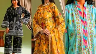 All Over Printed Suit Design Ideas 2025 | Trending Summer Dresses | Printed Lawn dress | neck design