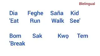 Verbs Commonly used in Ibibio #linguistics #ibibio #bilingualism #akwaibom #africanlanguage #efik