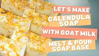 Calendula Goat Milk Soap. Easy Soapmaking #diy using #meltandpour soap base. #goatmilksoapbase #soap