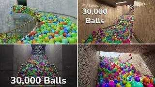 Ball simulations in stairs compilation