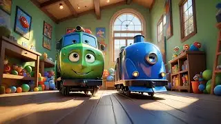 Four Toy Trains Go Choo-Choo Fast | Fun Counting & Train Song for Kids | Preschool Nursery Rhymes