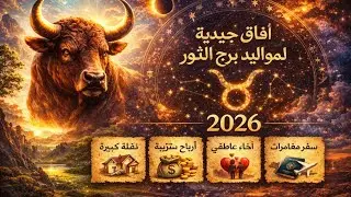 توقعات برج الثور//توقعات عام 2026//آفاق جديدة//سفر ومغامرات اخاء عاطفي ارباح مترتبة نقلة كبيرة 