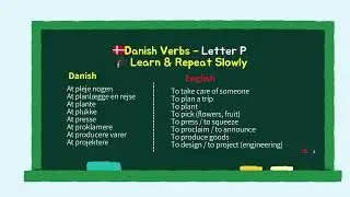 Easy Danish Verbs for Beginners!