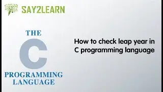 How to check leap year in C programming