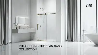 Modern Frameless Sliding Tub Door by VIGO | Elan Cass Aerodynamic Design (VG6044)