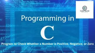 Write a Program to Check Whether a Number is Positive, Negative, or Zero | Basic C Programs [Hindi]
