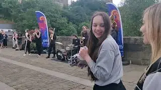 Music On Bridge River Wear Of Durham City / Musicians Of Durham UK