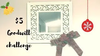 $5 Goodwill Christmas Challenge 2018  DIY Seasonal Mirror