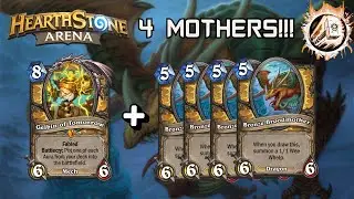 FOUR Bronze Broodmothers Destroy Arena | 12 Win Paladin Hearthstone Arena Underground