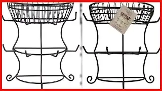 Great product -  Gourmet Basics by Mikasa French Countryside Metal Mug Tree with Storage Basket, Ant