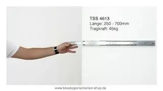 Teleskopschiene TSS 4613, Vollauszug, 45kg