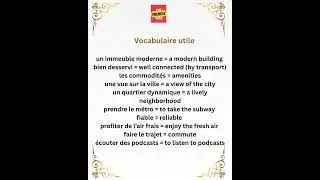 Vocabulaire utile | LEARN FRENCH VOCABULARY |  #french  #vocabulary #learnfrench  #shorts