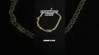 Korean Nameplate Bracelet Gold Vermeil handmade in Seoul #JIWONCHOI #jewelry