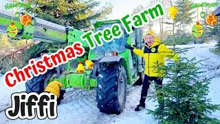 Christmas Tree Farm Adventure! 🎄Tractors & Fun with Jiffi